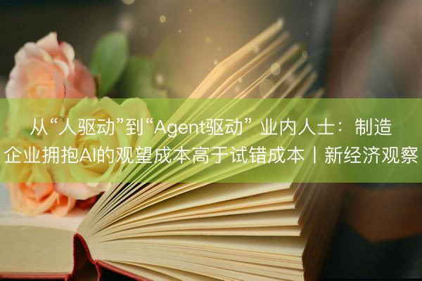 从“人驱动”到“Agent驱动” 业内人士：制造企业拥抱AI的观望成本高于试错成本丨新经济观察