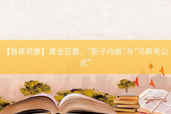 【首席观察】黄金巨震、“影子内阁”与“马斯克公式”