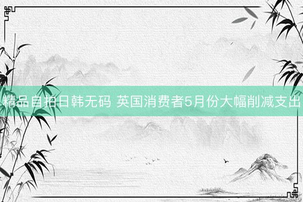 精品自拍日韩无码 英国消费者5月份大幅削减支出
