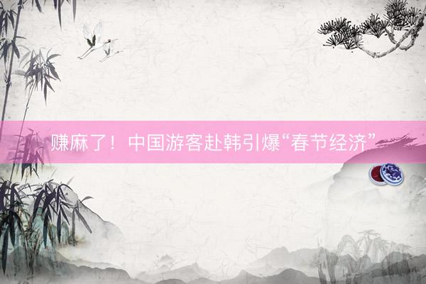 赚麻了！中国游客赴韩引爆“春节经济”