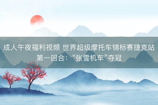 成人午夜福利视频 世界超级摩托车锦标赛捷克站第一回合：“张雪机车”夺冠