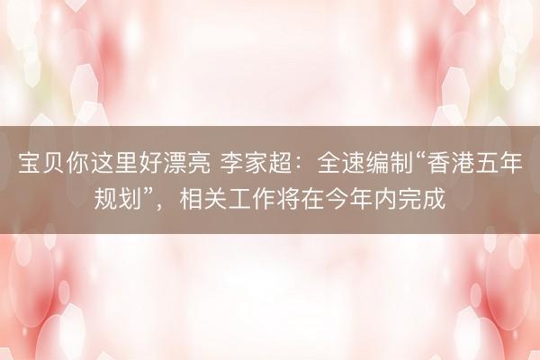 宝贝你这里好漂亮 李家超：全速编制“香港五年规划”，相关工作将在今年内完成