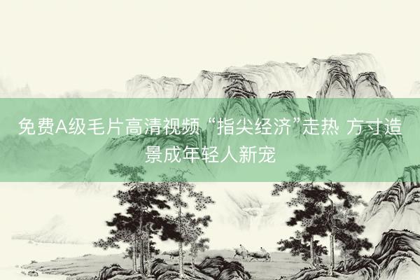 免费A级毛片高清视频 “指尖经济”走热 方寸造景成年轻人新宠