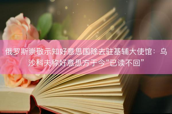 俄罗斯崇敬示知好意思国除去驻基辅大使馆：乌沙科夫称好意思方于今“已读不回”