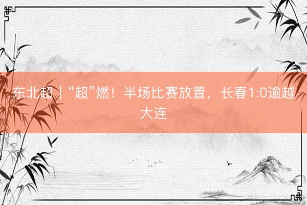 东北超｜“超”燃！半场比赛放置，长春1:0逾越大连