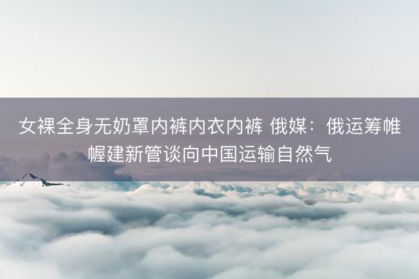 女裸全身无奶罩内裤内衣内裤 俄媒：俄运筹帷幄建新管谈向中国运输自然气