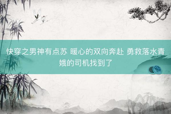 快穿之男神有点苏 暖心的双向奔赴 勇救落水青娥的司机找到了