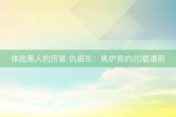 体验黑人的厉害 仇振东：焦炉旁的20载遵照