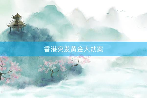 香港突发黄金大劫案
